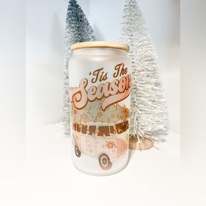 CUTE BOHO CHRISTMAS GLASS TUMBLER 🎄